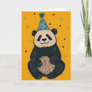 Cartão de Saudação do Partido Panda - Diversão e D
