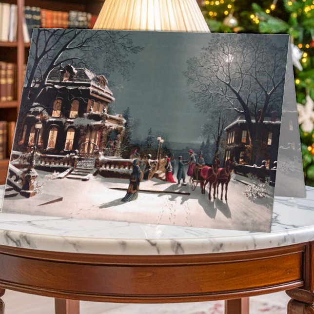 Cartão de Saudação do Partido Vitoriano do Natal (Criador carregado)