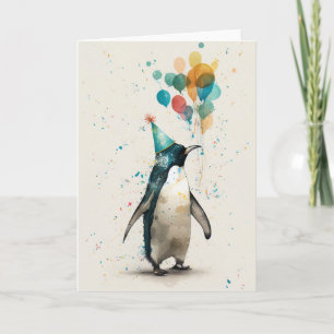 Cartão de Saudação do Pinguim do Partido Hemorragi