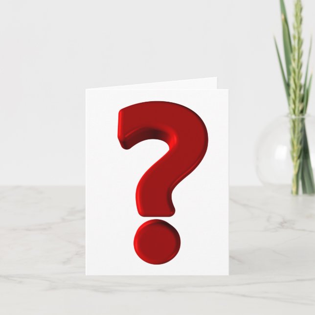 Cartão de Saudação do Ponto de Pergunta (Frente)