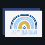 Cartão de Saudação do Rainbow Menorah Dreidel HANU<br><div class="desc">Nosso cartão de saudação Rainbow Menorah Hanukkah tem um design Rainbow popular que sacudir para se tornar um Hanukkah alegre/ Chanukah menorah. Esta design moderna é uma maneira bela e divertida de desejar à família e aos amigos um Feliz Chanucá no estilo. O texto no verso pode ser personalizado/alterado Consultas:...</div>