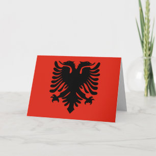 cartão de saudação do sinalizador albania