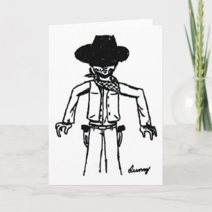 Cartão de Saudação do Sketch Cowboy