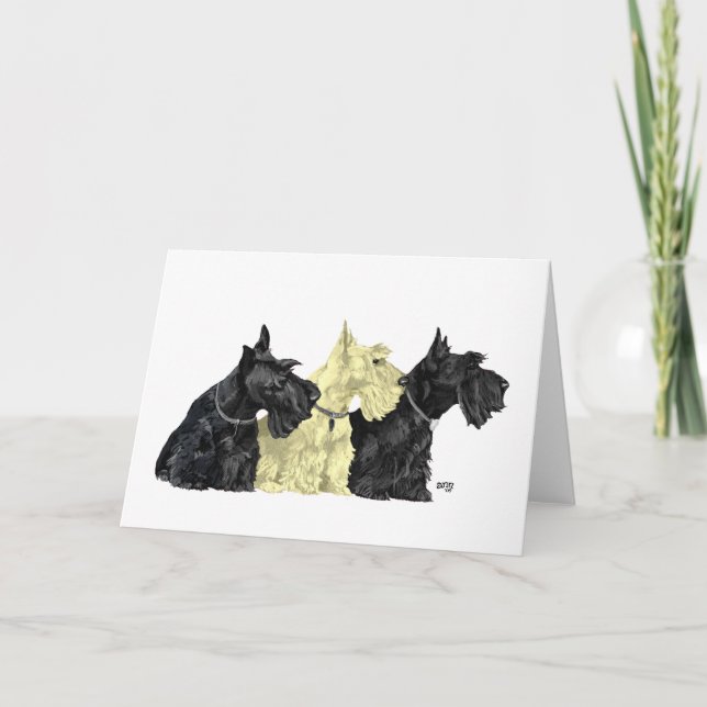 Cartão de Saudação do Terrier Escocês (Frente)