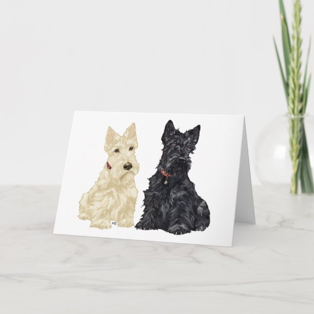 Cartão de Saudação do Terrier Escocês (Frente)