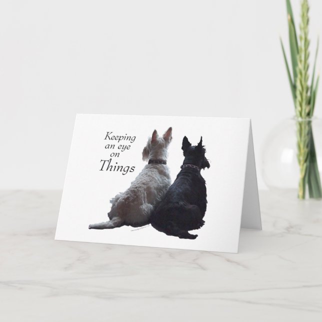 Cartão de Saudação do Terrier Escocês (Frente)