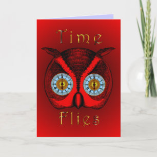 Cartão de Saudação do Time Flies