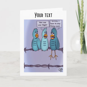 Cartão de Saudação do Treinador Voador