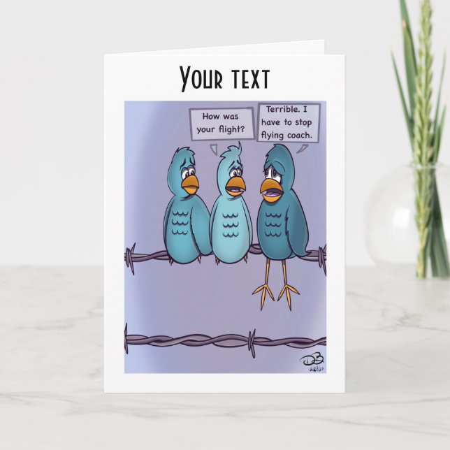 Cartão de Saudação do Treinador Voador (Frente)