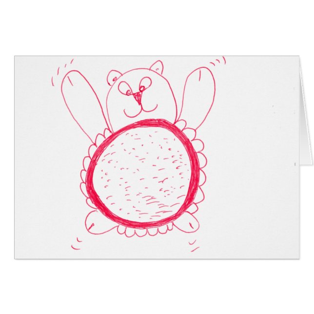 Cartão de Saudação do Urso de Girassol (Frente Horizontal)