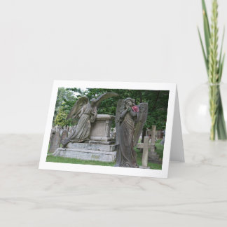 Cartão de saudação do vazio: Anjos com Flor