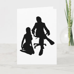 Cartão de saudação do vazio ART MULHER KNEELING