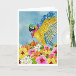 Cartão de Saudação do Vazio de Aquarela Azul e Dou