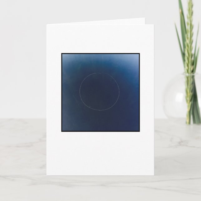 Cartão de saudação do vazio, foto na frente. (Frente)