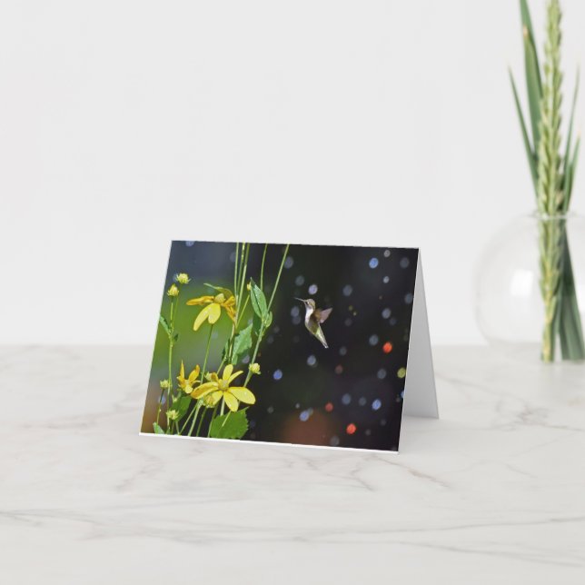 Cartão de Saudação do Vazio Hummingbird (Frente)