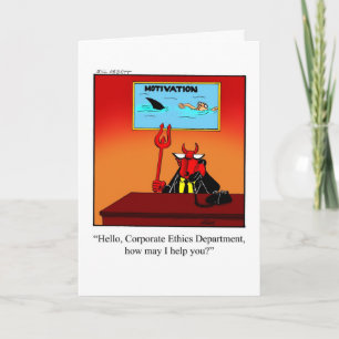 Cartão de Saudação do Vazio Humor do Office