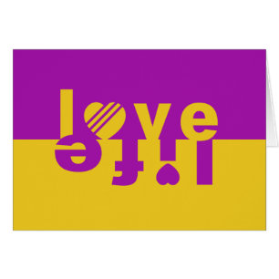 Cartão de saudação do vazio LIFE LOVE