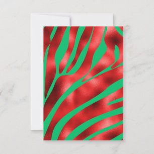 Cartão de Saudação do Vazio Zebra Vermelho e Verde