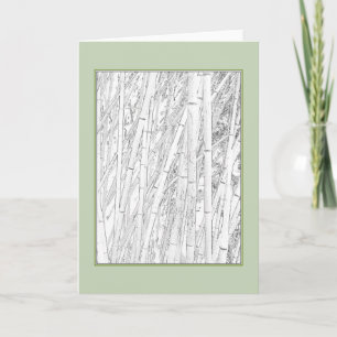 Cartão de saudação do Vazio 'Zen Bamboo'
