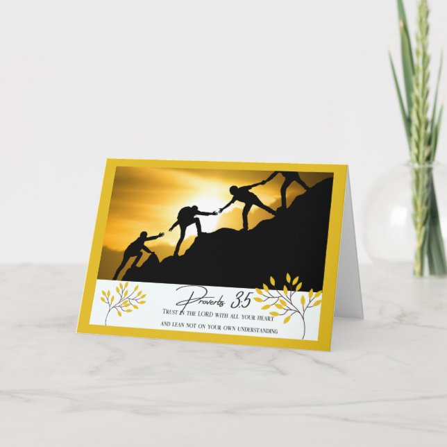 Cartão de Saudação do Versículo Bíblico Provérbios (Frente)