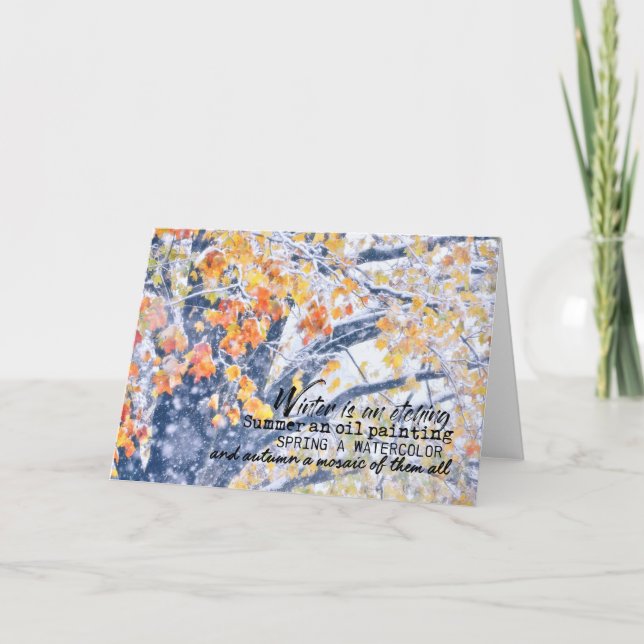 Cartão de Saudação do WINTER no OUTUMN (Frente)