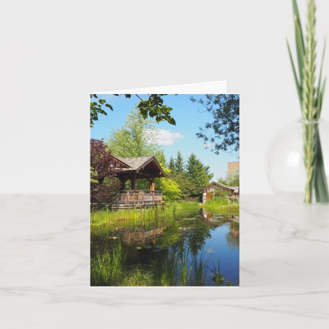 Cartão de Saudação Dobrada de Jardim Park (Frente)