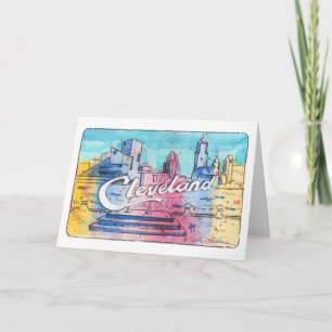 Cartão de Saudação Dobrada para Sinal de Cleveland