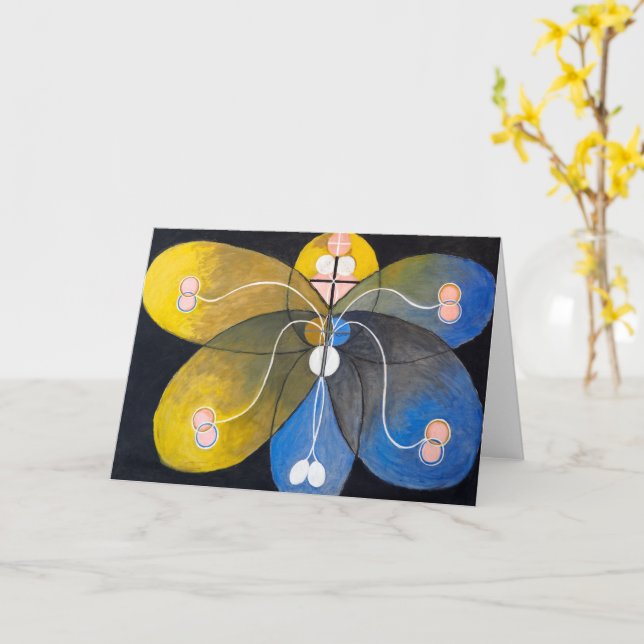 Cartão de saudação dobrado (Flor Amarela)