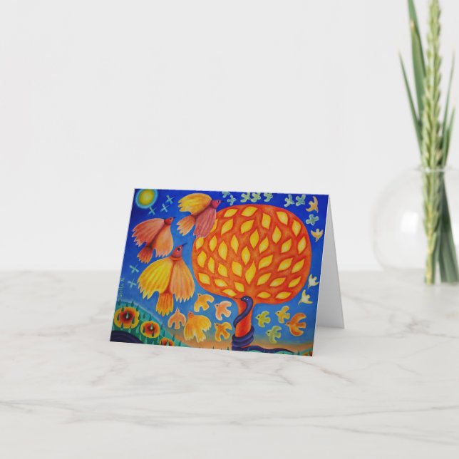 Cartão de saudação dobrado (Frente)