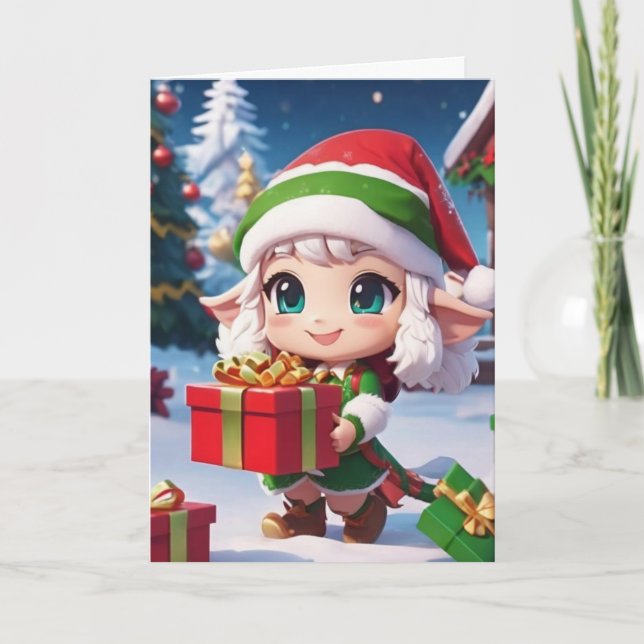 Cartão de saudação dobrado (Frente)