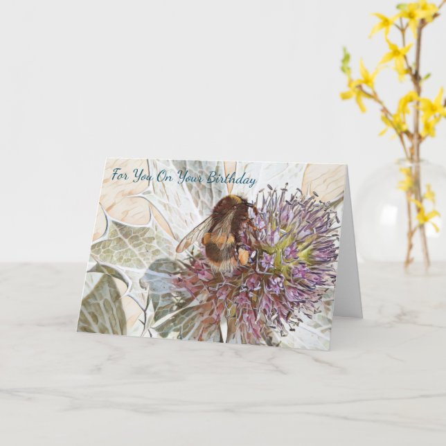 Cartão de saudação dobrado (Flor Amarela)