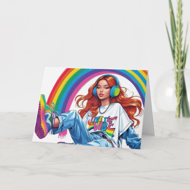 Cartão de saudação dobrado (Frente)