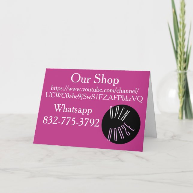 Cartão de saudação dobrado (Frente)