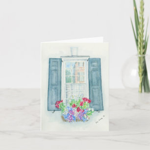 Cartão de saudação dobrado com arte original