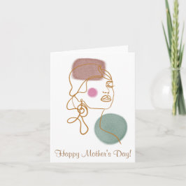 Cartão de Saudação Dobrado com Bela Face de Arte L