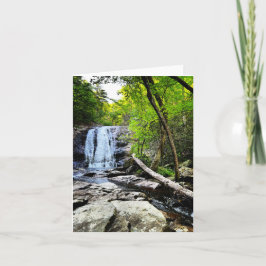 Cartão de saudação dobrado com cascata