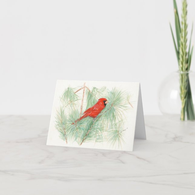 Cartão de saudação dobrado com motivo de aquarela (Frente)