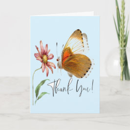 Cartão de Saudação Dobrado da Borboleta de Pincel