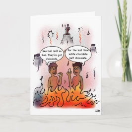 Cartão de Saudação Dobrado de Chocolate Branco