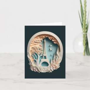 Cartão de saudação dobrado de estilo de corte de p