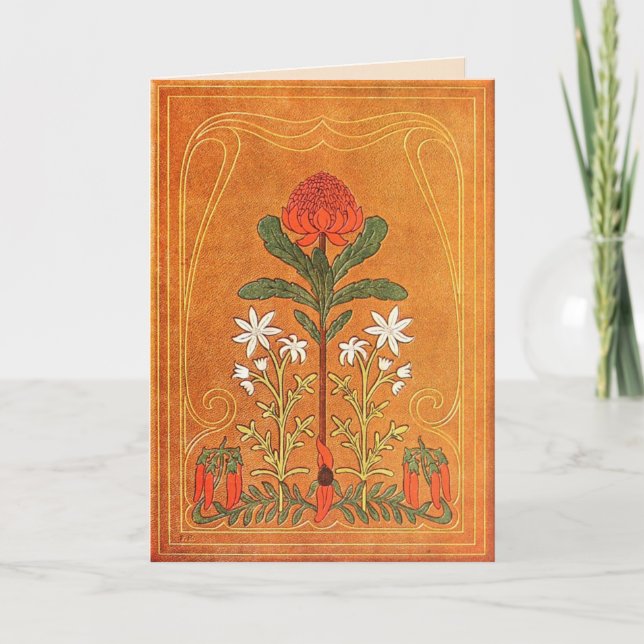 Cartão de Saudação Dobrado de Natal para Peppers C (Frente)