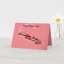 Cartão de Saudação Dobrado : Dia de as mães Feliz