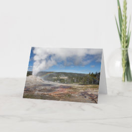 Cartão de Saudação Dobrado do Leão Geyser