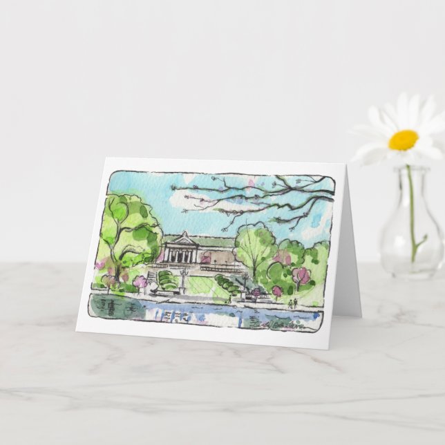 Cartão de Saudação Dobrado do Museu de Arte de Cle (Planta pequena)