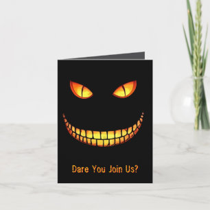 Cartão de Saudação Dobrado do Sorriso de Halloween