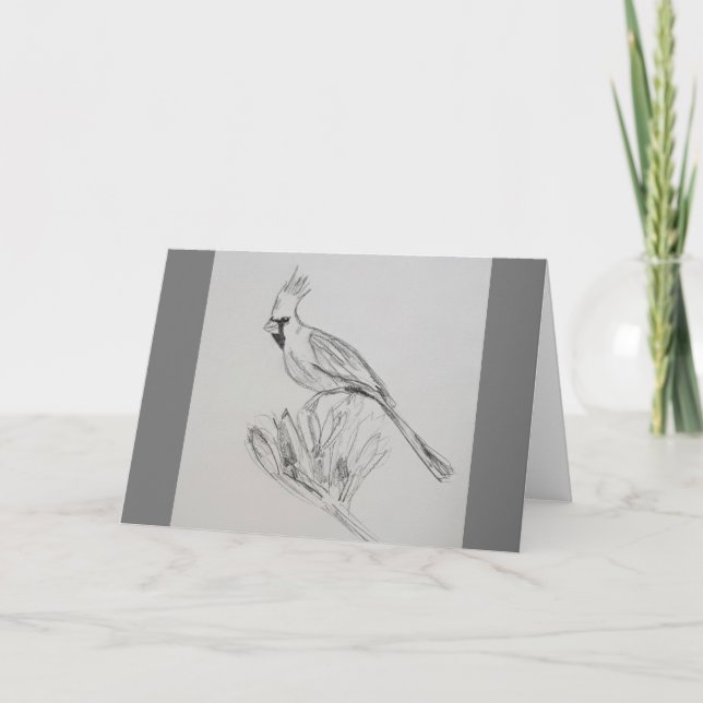 Cartão de saudação dobrado do Vazio cardeal (Frente)