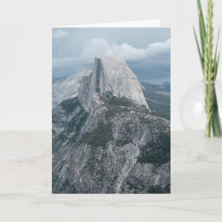 Cartão de Saudação Dobrado em Branco Yosemite Half