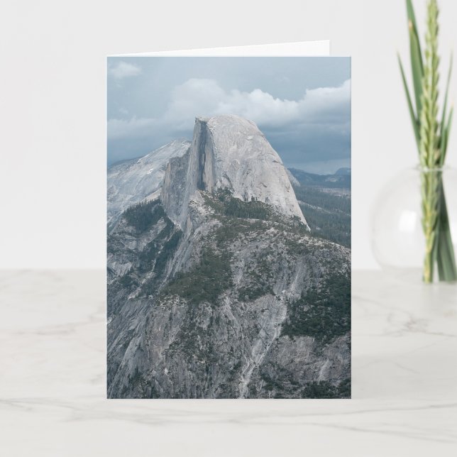 Cartão de Saudação Dobrado em Branco Yosemite Half (Frente)