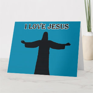 Cartão de Saudação Dobrado eu amo jesus
