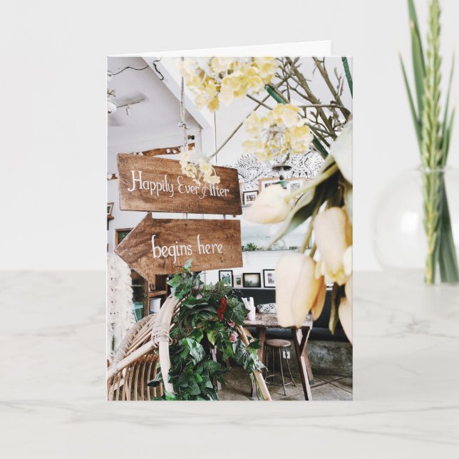 Cartão de Saudação Dobrado "Ever After" (Frente)